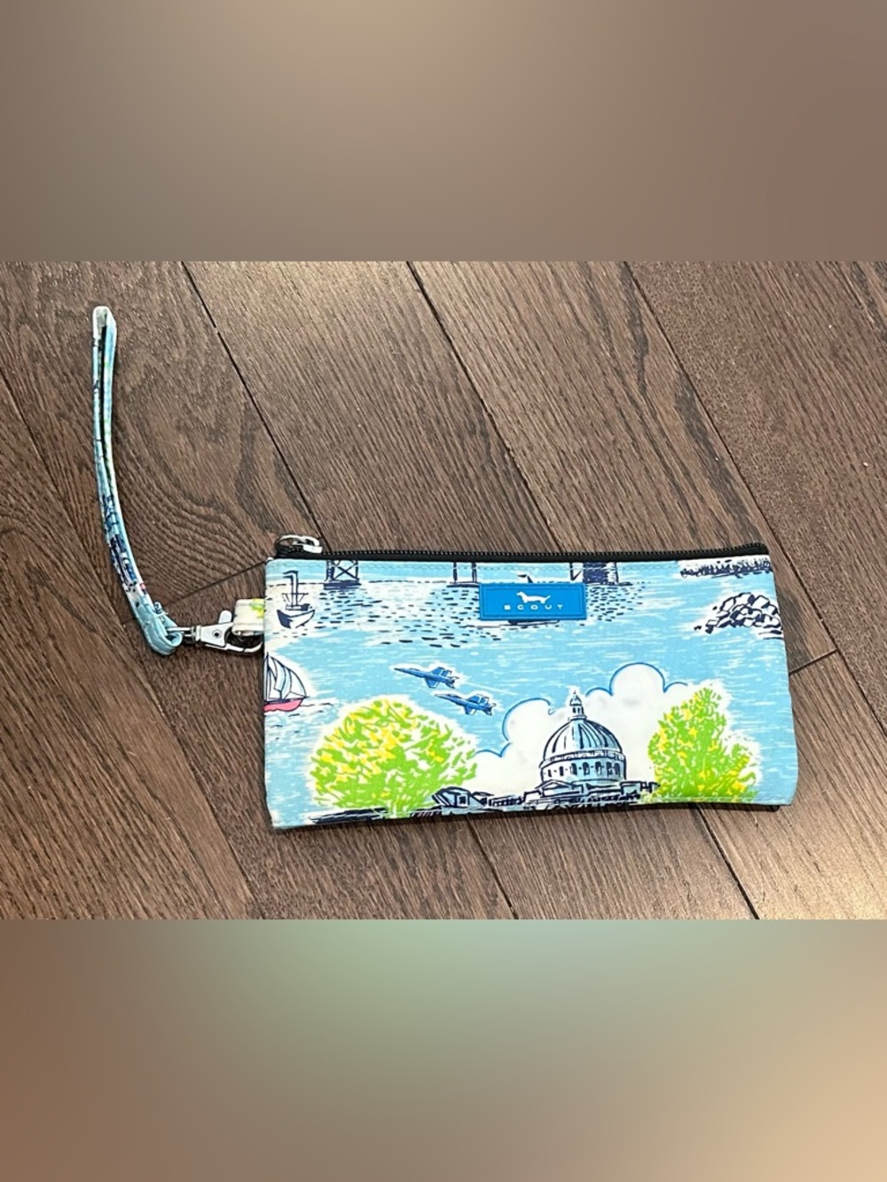 Scout Sky-Blue Washington DC Wristlet Pouch